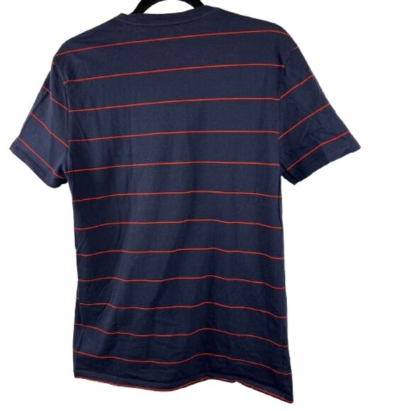 Lacoste Men's Cotton V-Neck Red & Blue Shirt Regular Fit Size Small - Picture 2 of 4